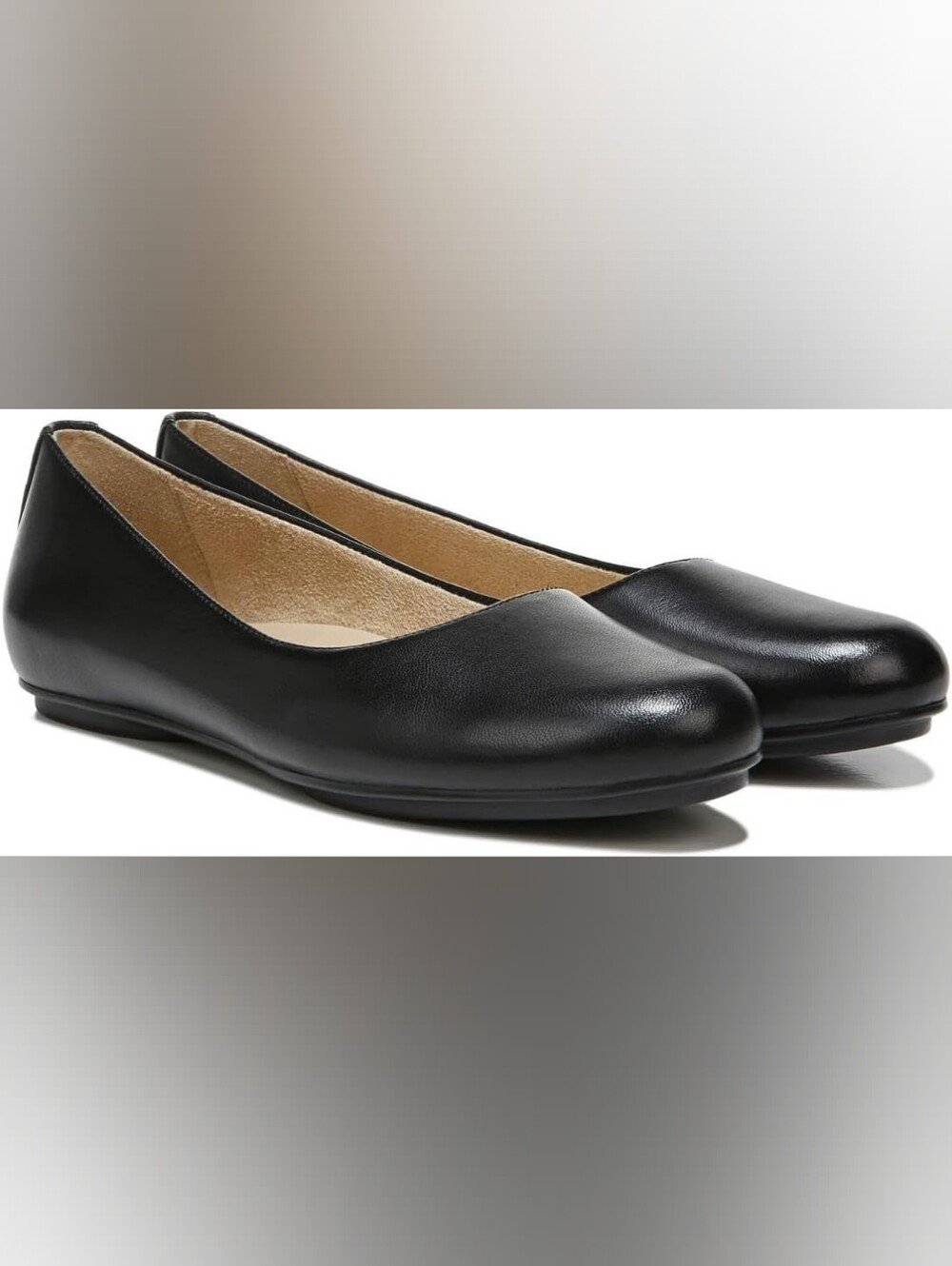 NIB Naturalizer Women Maxwell Slip On Flats In Black Leather Size 7